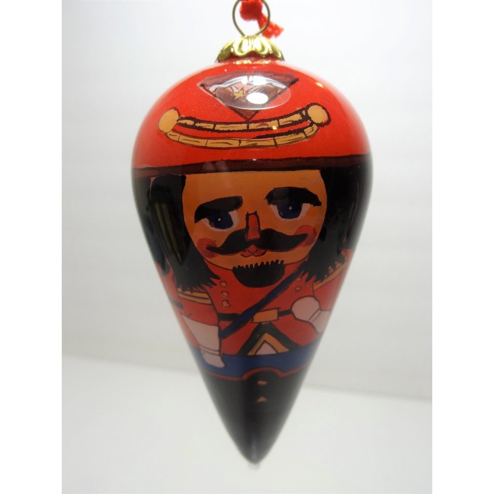 Christmas Ornament Glass Hand Painted On Inside